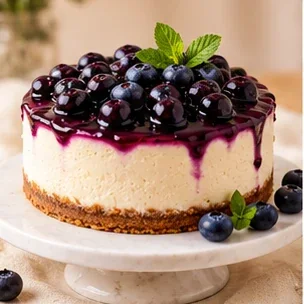 Blueberry cheesecake; example photo